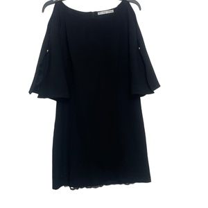 Trina Turk 10 (see measurements) Black Gold Buttons Lined Dress